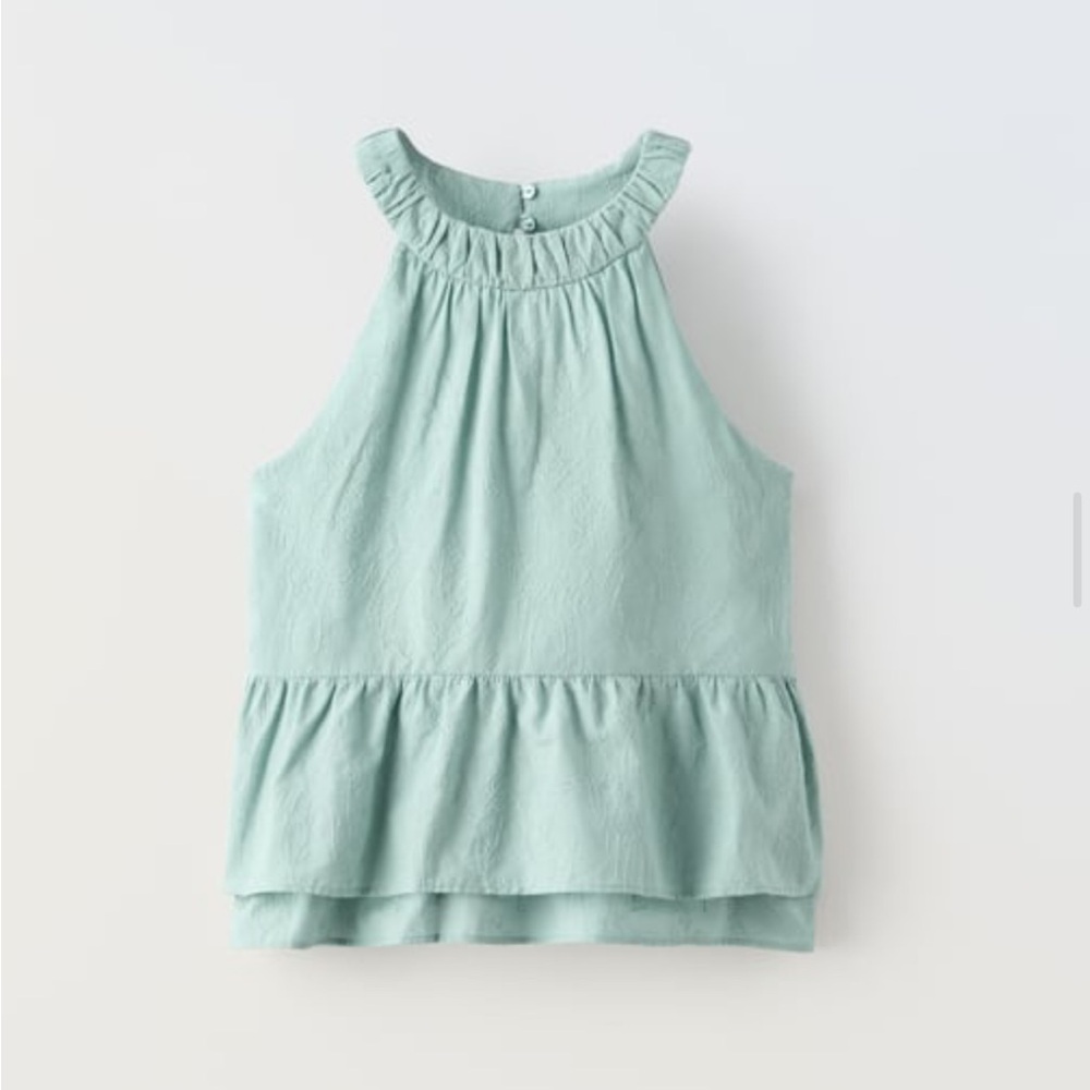 EMBROIDERED HALTER TOP Zara kids